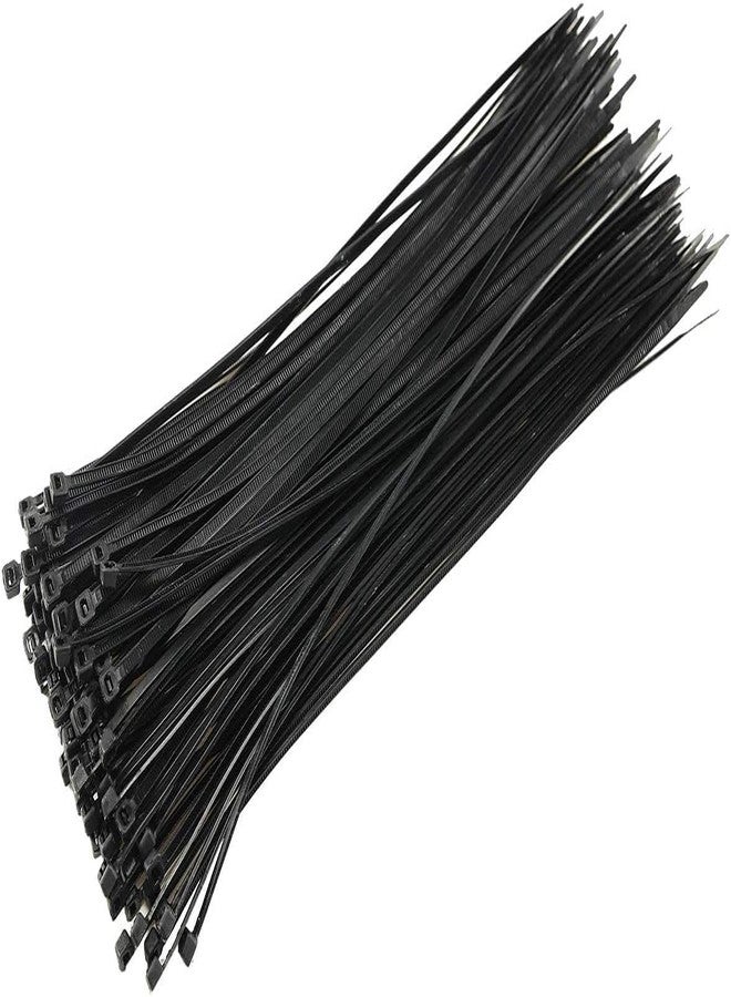 FLORICAN Nylon Self Locking Cable Ties, Black (150 mm x 2.5 mm, 6 inch, Pack of 100) - Heavy Duty Strong Zip Wire Fastener Organizer Tie - Image 1